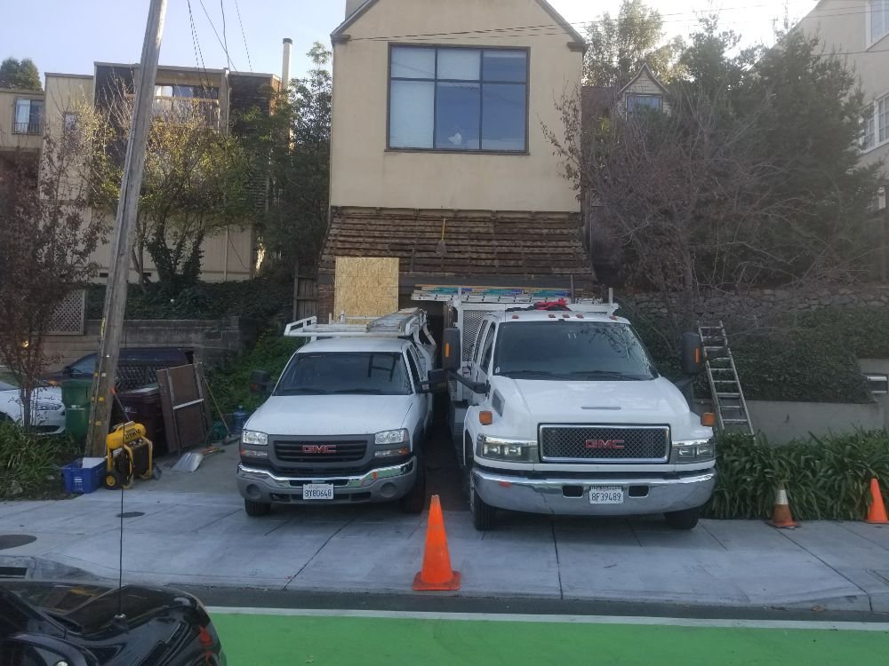 Completed shingle roof